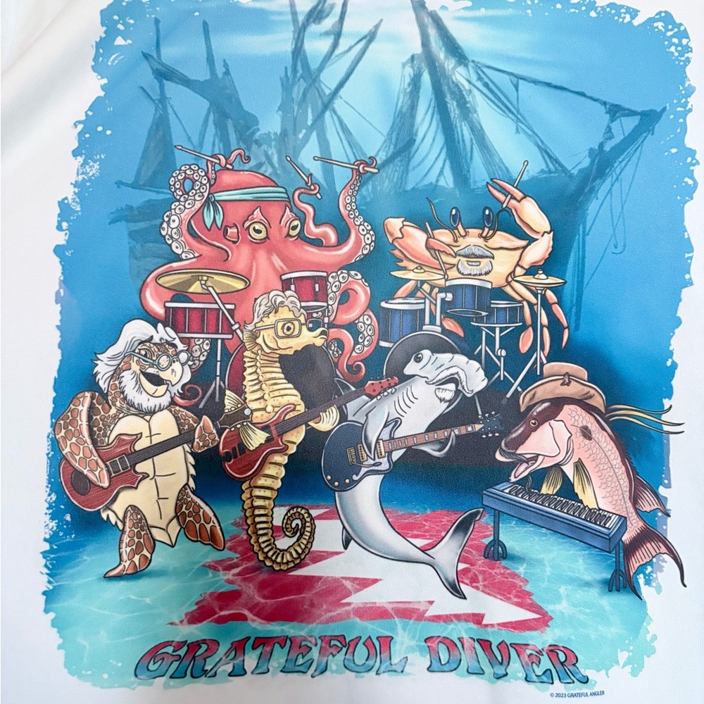 Grateful Diver UPF 50+ Long Sleeve Tee - Blue